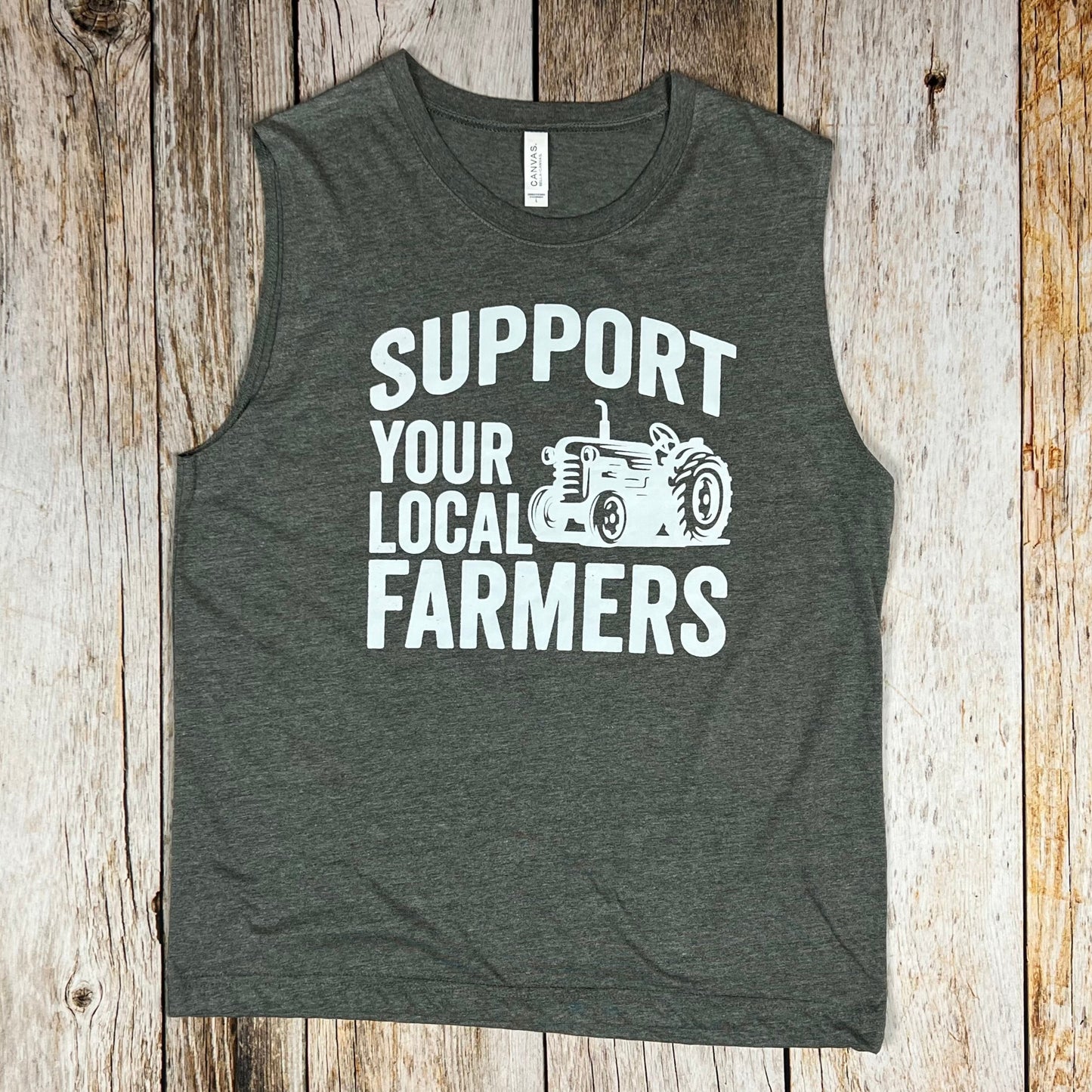 Support Your Local Farmers Unisex Muscle Tank