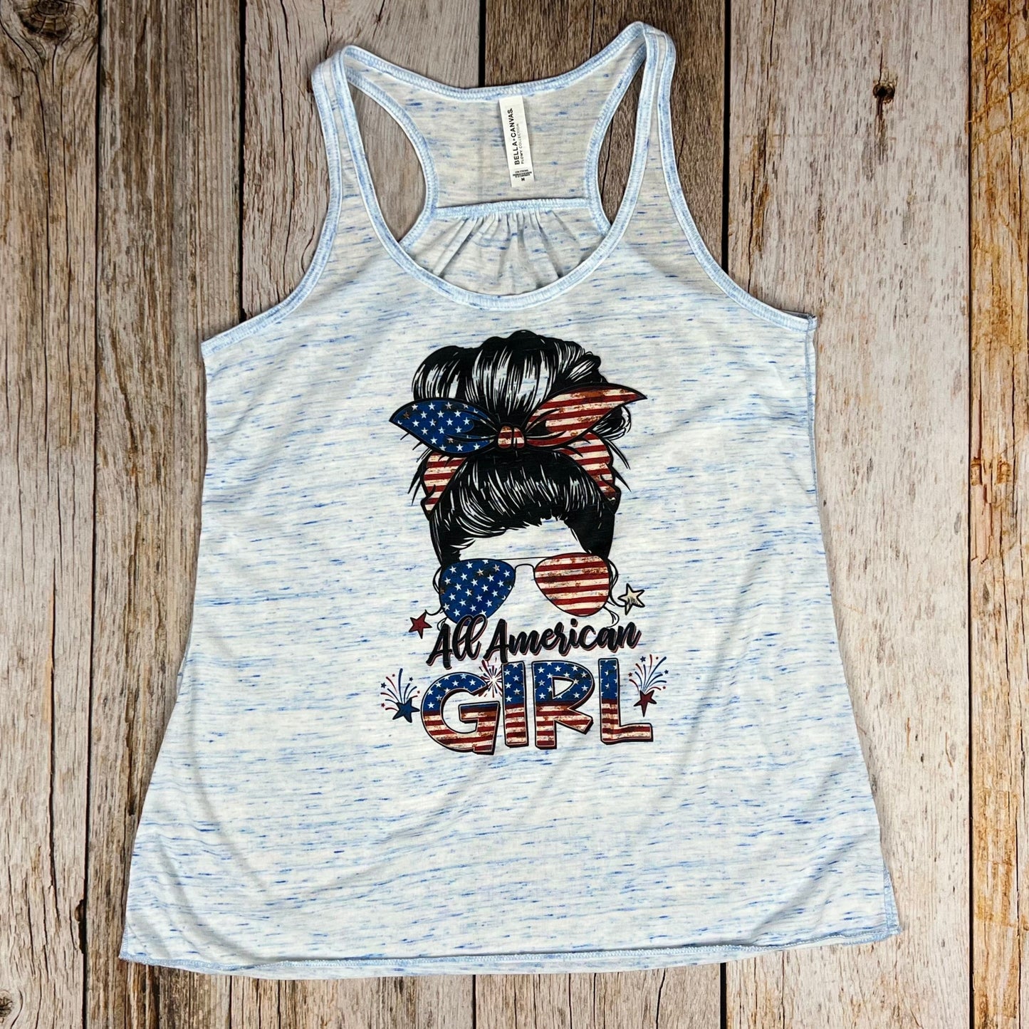 All American Girl Women's Flowy Racerback Tank