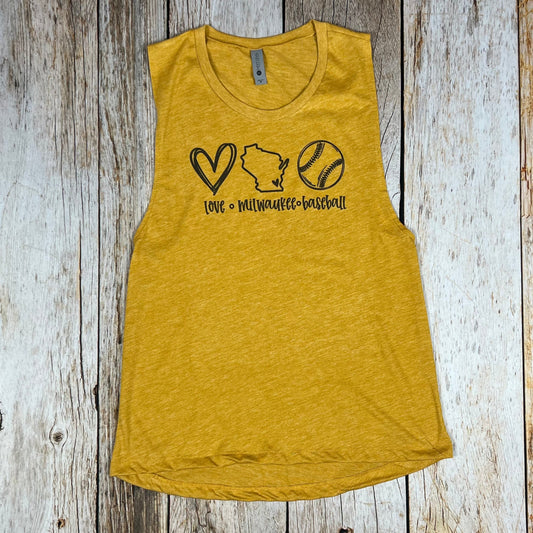 Love Milwaukee Baseball Women’s Muscle Tank