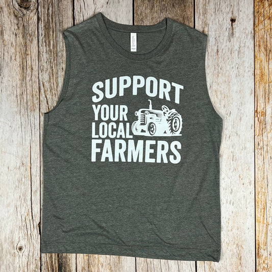 Support Your Local Farmers Unisex Muscle Tank
