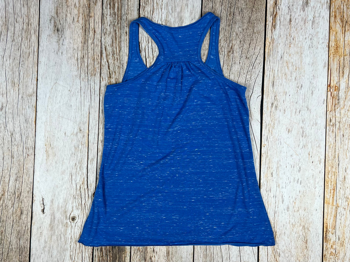 Distressed American Flag Glitter Women's Flowy Racerback Tank