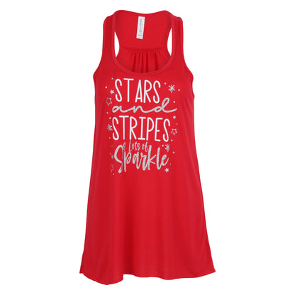 Stars Stripes & Lots of Sparkle Ladies Tank Top